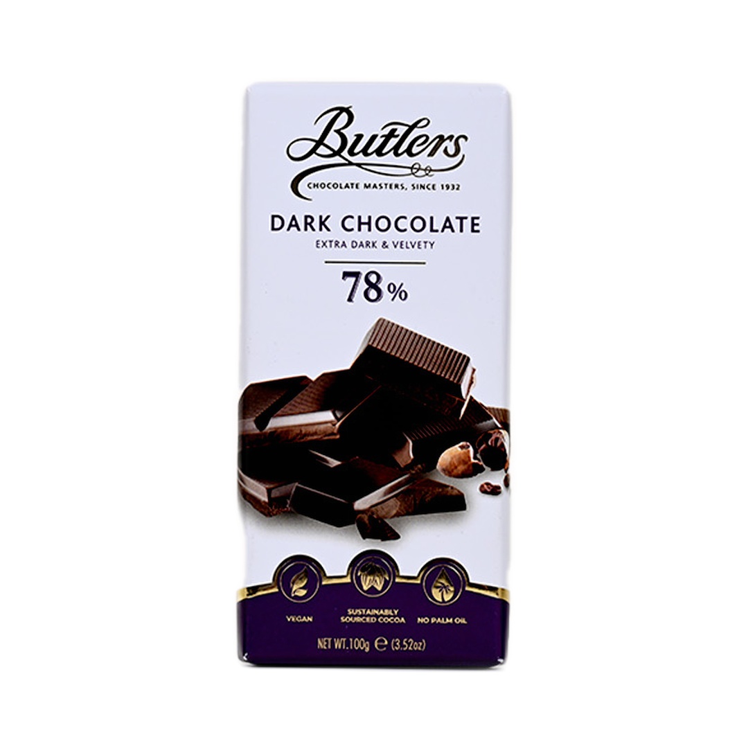 Buy Butlers 78Per Dark Smooth And Intense Chocolate Bar 100 Gm Online